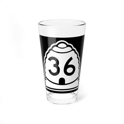 Utah 36 (Utah) (Road Sign) Pint Glass 16oz 16oz - Go Mug Yourself