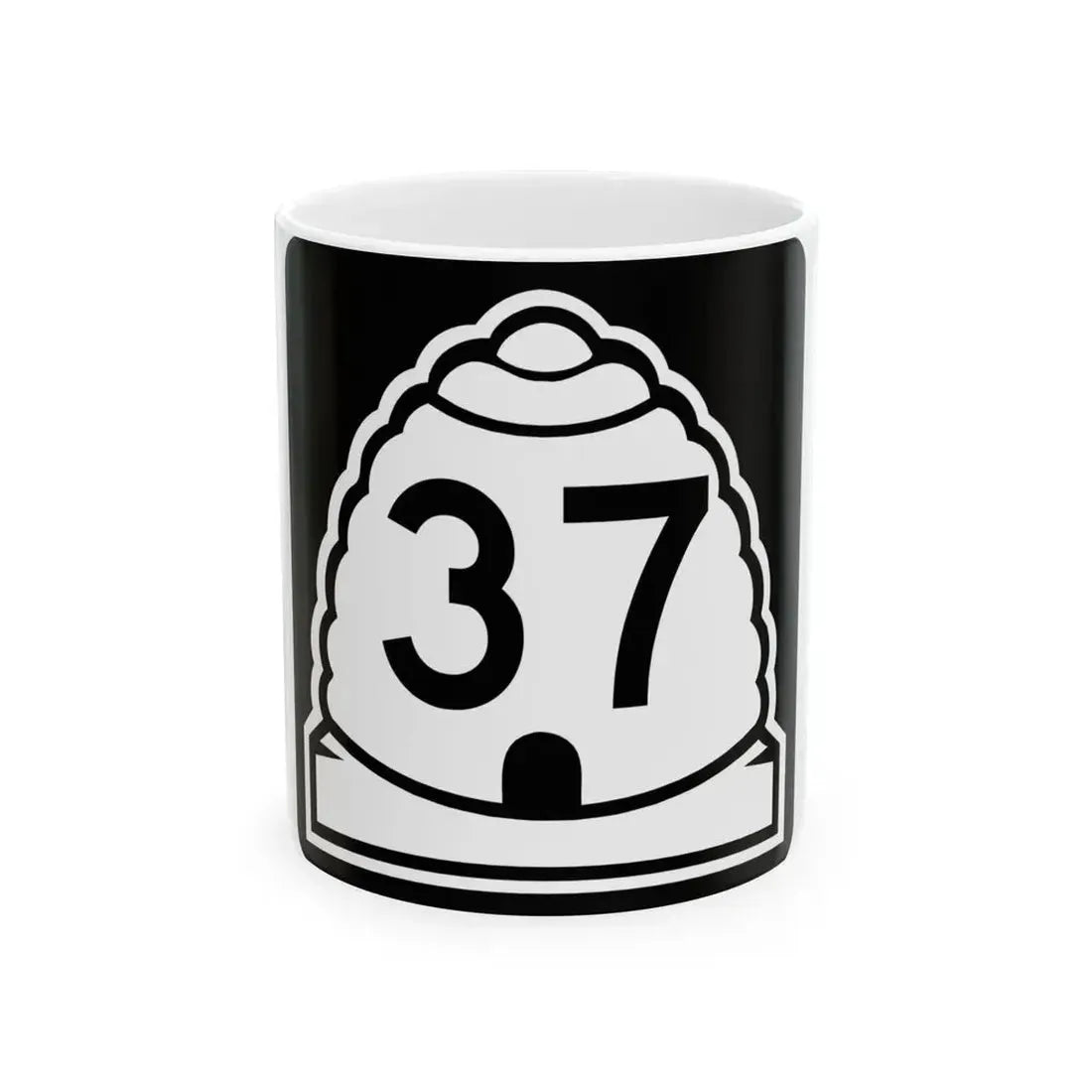 Utah 37 (Utah) (Road Sign) White Coffee Mug 11oz - Go Mug Yourself