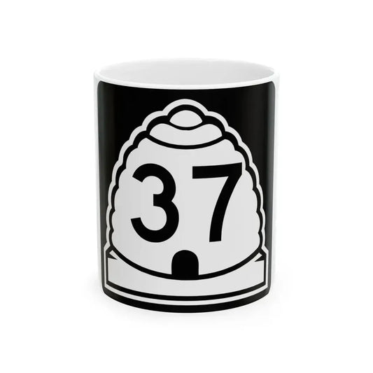 Utah 37 (Utah) (Road Sign) White Coffee Mug 11oz - Go Mug Yourself