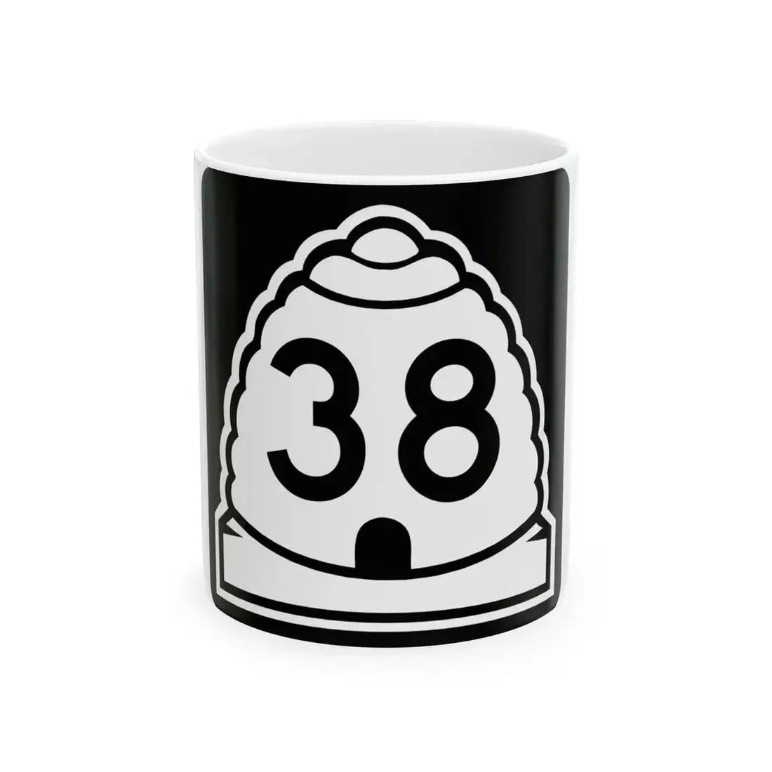 Utah 38 (Utah) (Road Sign) White Coffee Mug 11oz - Go Mug Yourself
