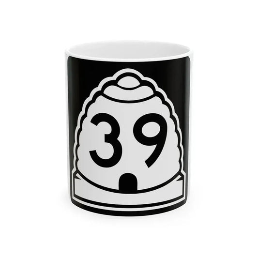 Utah 39 (Utah) (Road Sign) White Coffee Mug 11oz - Go Mug Yourself