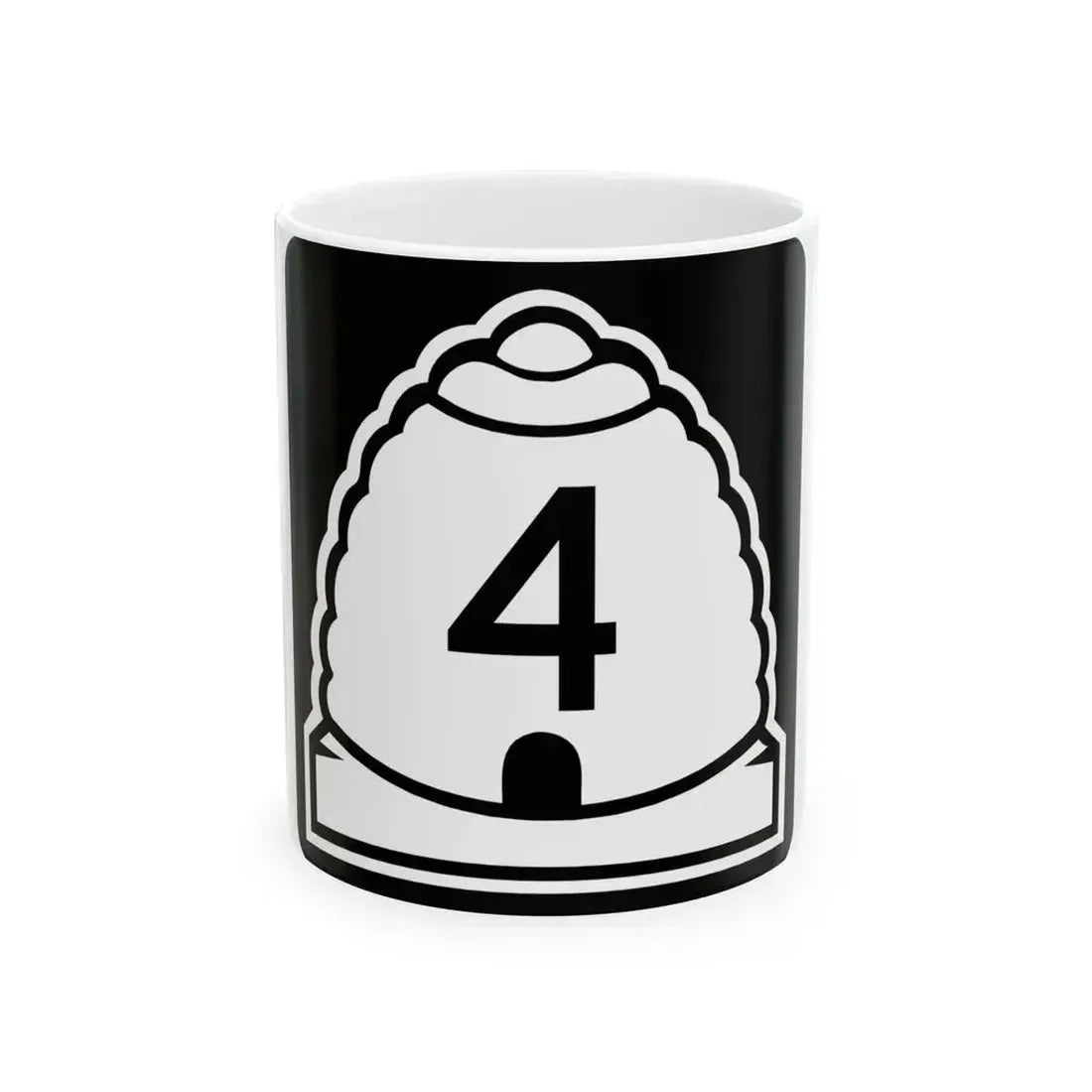 Utah 4 (Utah) (Road Sign) White Coffee Mug 11oz - Go Mug Yourself