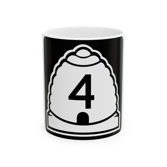 Utah 4 (Utah) (Road Sign) White Coffee Mug 11oz - Go Mug Yourself