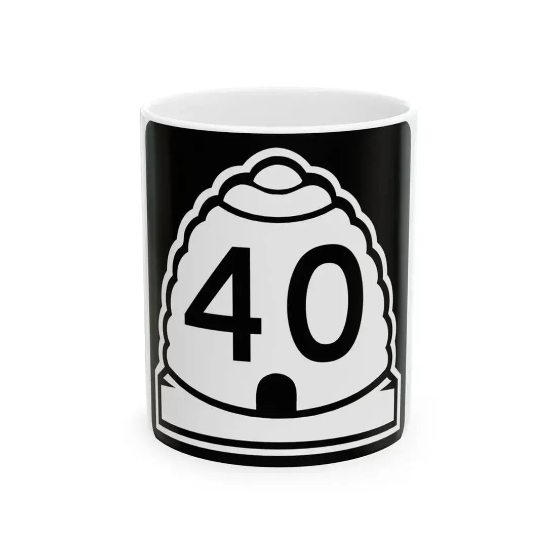 Utah 40 (Utah) (Road Sign) White Coffee Mug 11oz - Go Mug Yourself
