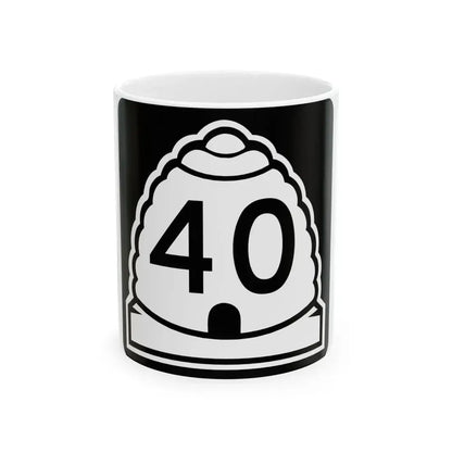 Utah 40 (Utah) (Road Sign) White Coffee Mug 11oz - Go Mug Yourself