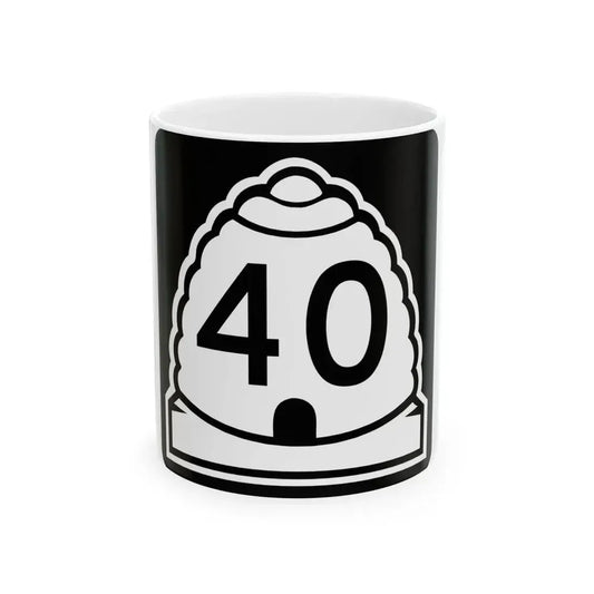Utah 40 (Utah) (Road Sign) White Coffee Mug 11oz - Go Mug Yourself