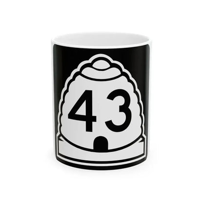 Utah 43 (Utah) (Road Sign) White Coffee Mug 11oz - Go Mug Yourself