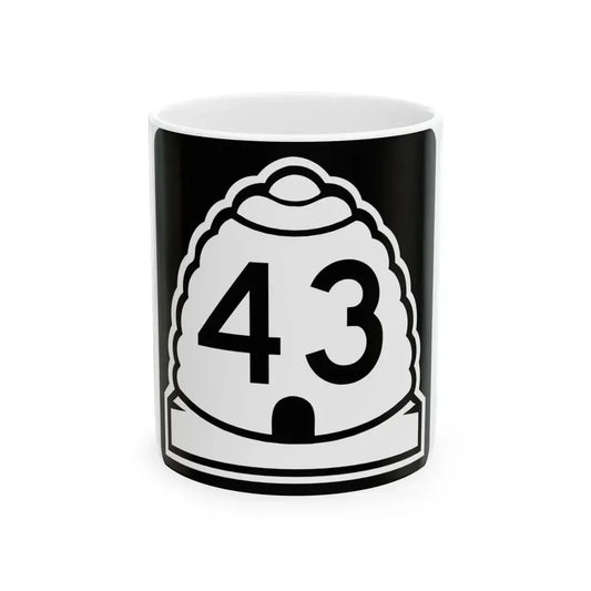 Utah 43 (Utah) (Road Sign) White Coffee Mug 11oz - Go Mug Yourself