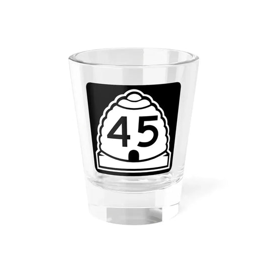 Utah 45 (Utah) (Road Sign) Shot Glass 1.5oz 1.5oz - Go Mug Yourself