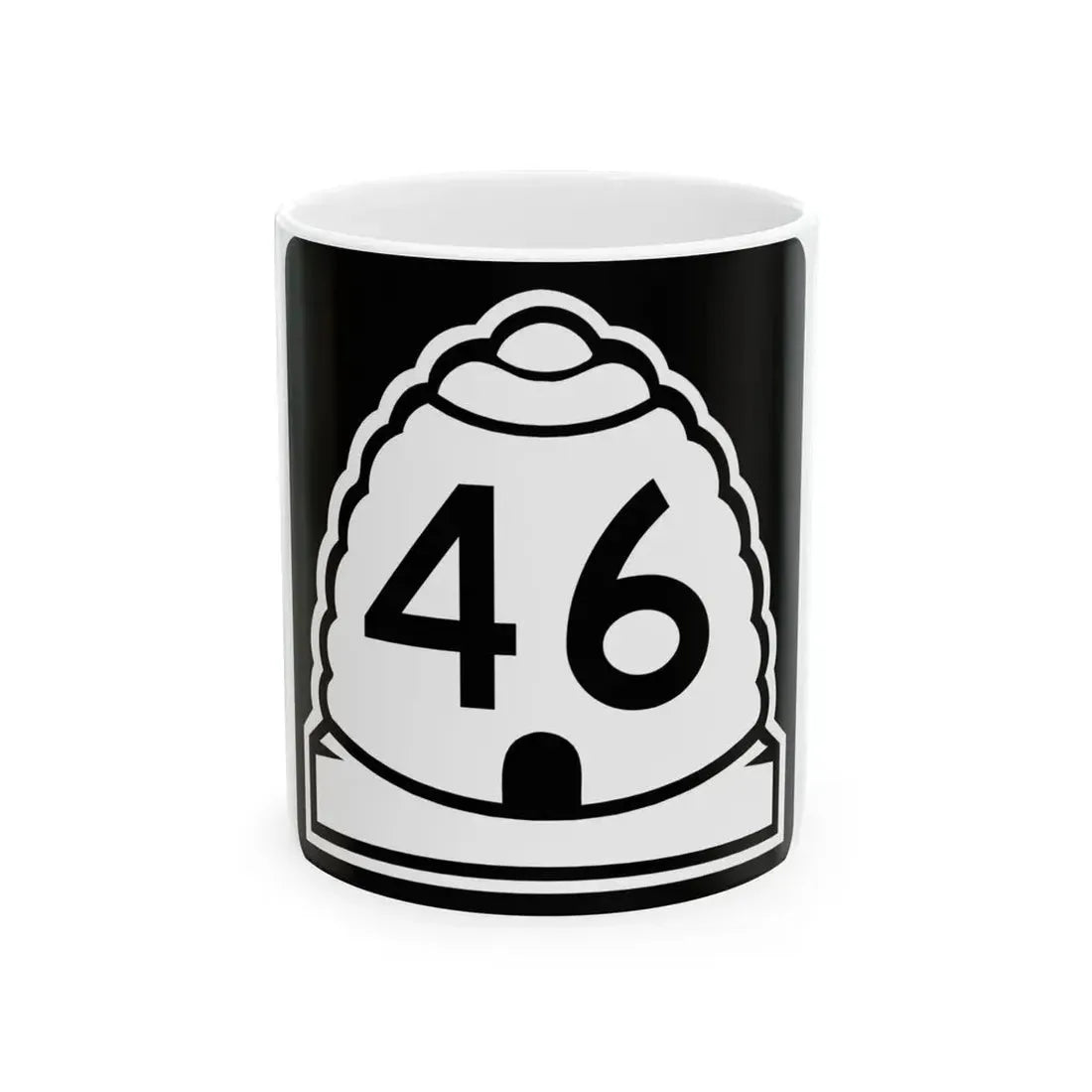Utah 46 (Utah) (Road Sign) White Coffee Mug 11oz - Go Mug Yourself
