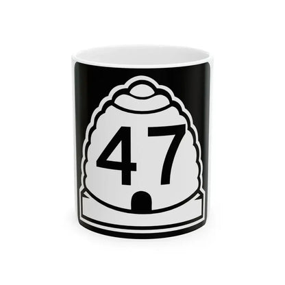 Utah 47 (Utah) (Road Sign) White Coffee Mug 11oz - Go Mug Yourself