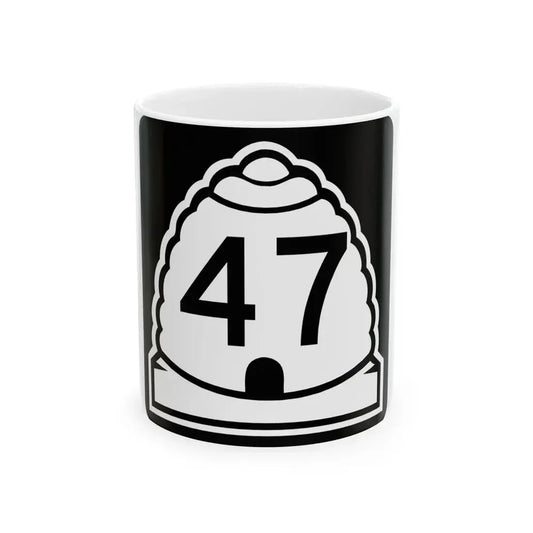 Utah 47 (Utah) (Road Sign) White Coffee Mug 11oz - Go Mug Yourself