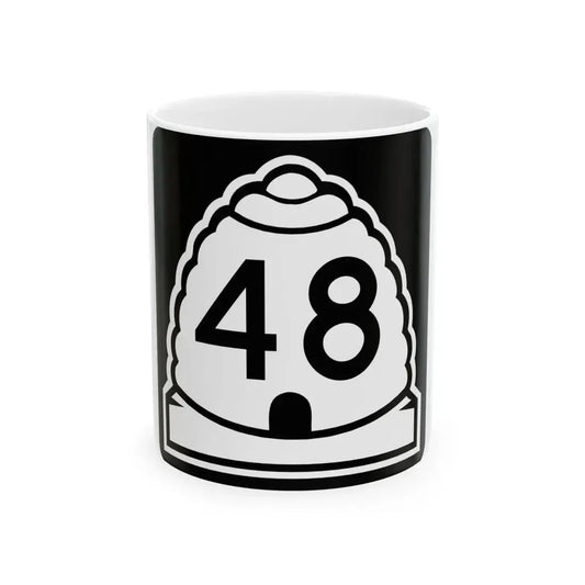 Utah 48 (Utah) (Road Sign) White Coffee Mug 11oz - Go Mug Yourself