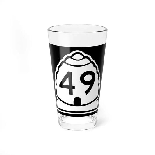 Utah 49 (Utah) (Road Sign) Pint Glass 16oz 16oz - Go Mug Yourself