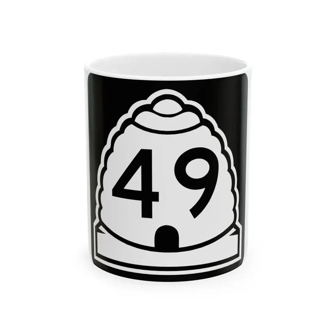 Utah 49 (Utah) (Road Sign) White Coffee Mug 11oz - Go Mug Yourself