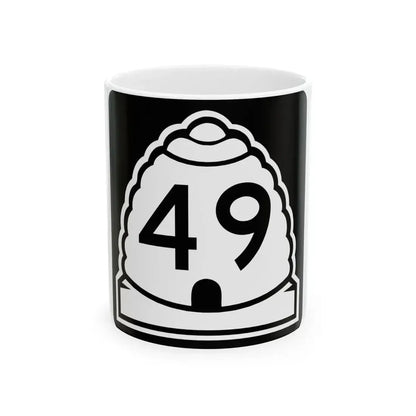 Utah 49 (Utah) (Road Sign) White Coffee Mug 11oz - Go Mug Yourself