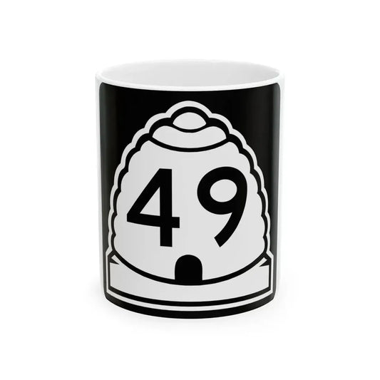 Utah 49 (Utah) (Road Sign) White Coffee Mug 11oz - Go Mug Yourself