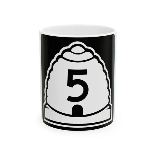 Utah 5 (Utah) (Road Sign) White Coffee Mug 11oz - Go Mug Yourself