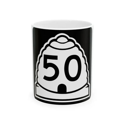 Utah 50 (Utah) (Road Sign) White Coffee Mug 11oz - Go Mug Yourself