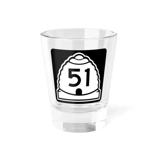 Utah 51 (Utah) (Road Sign) Shot Glass 1.5oz 1.5oz - Go Mug Yourself