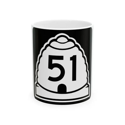 Utah 51 (Utah) (Road Sign) White Coffee Mug 11oz - Go Mug Yourself
