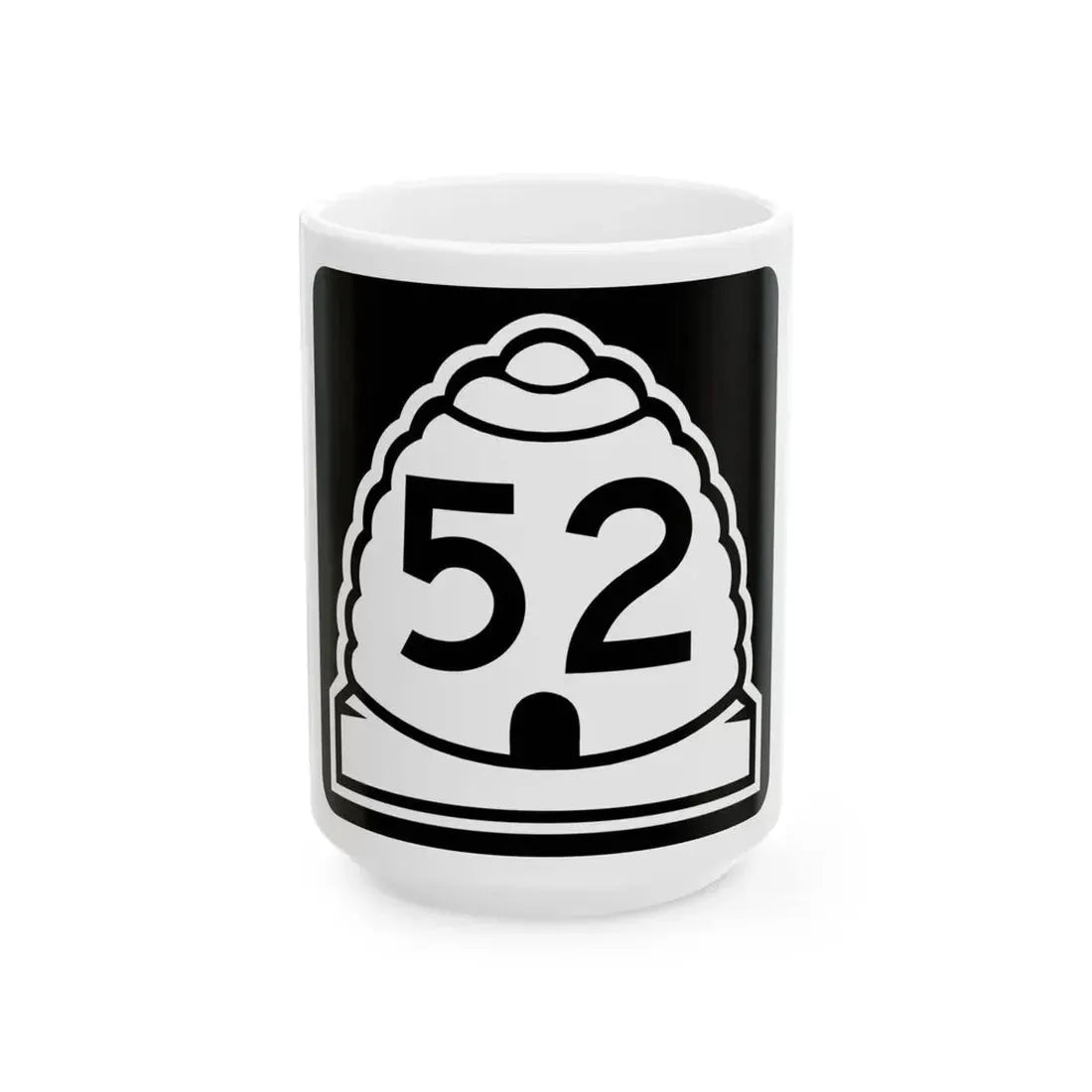 Utah 52 (Utah) (Road Sign) White Coffee Mug 15oz - Go Mug Yourself