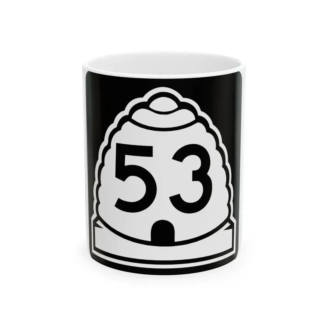 Utah 53 (Utah) (Road Sign) White Coffee Mug 11oz - Go Mug Yourself