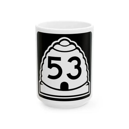 Utah 53 (Utah) (Road Sign) White Coffee Mug 15oz - Go Mug Yourself