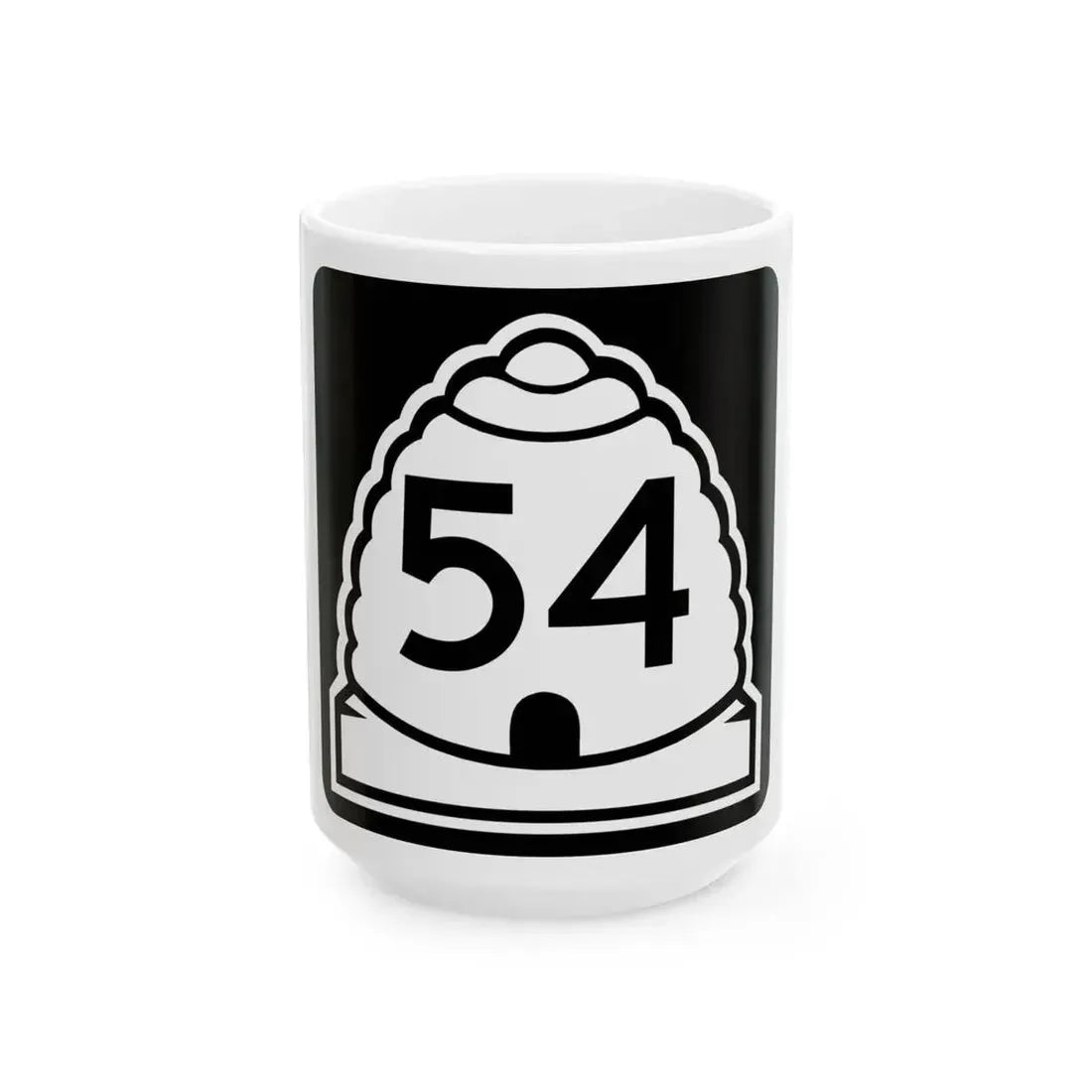 Utah 54 (Utah) (Road Sign) White Coffee Mug 15oz - Go Mug Yourself