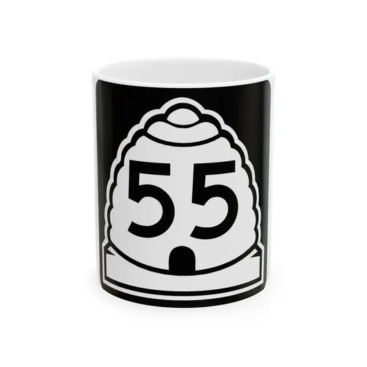 Utah 55 (Utah) (Road Sign) White Coffee Mug 11oz - Go Mug Yourself