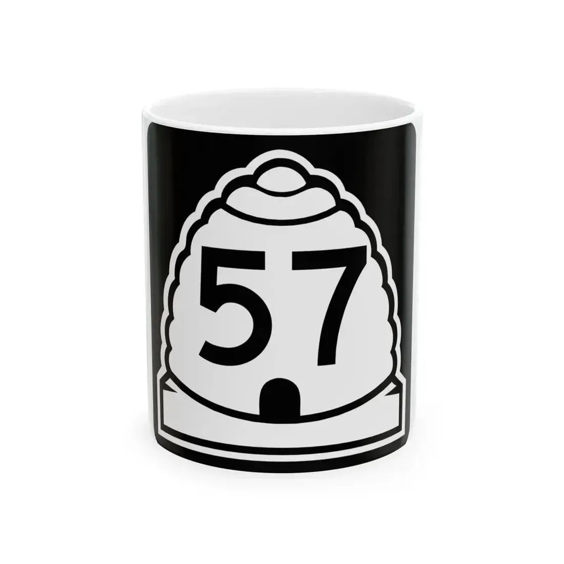 Utah 57 (Utah) (Road Sign) White Coffee Mug 11oz - Go Mug Yourself