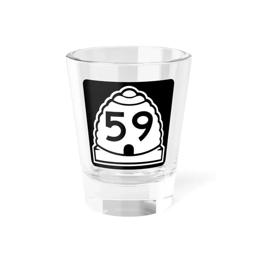 Utah 59 (Utah) (Road Sign) Shot Glass 1.5oz 1.5oz - Go Mug Yourself