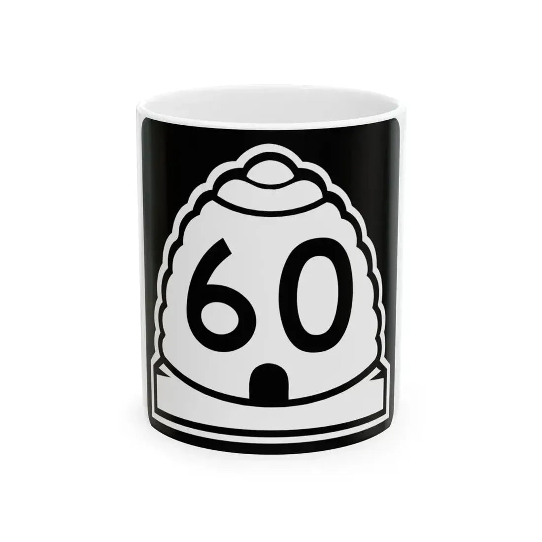 Utah 60 (Utah) (Road Sign) White Coffee Mug 11oz - Go Mug Yourself