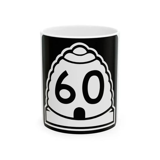 Utah 60 (Utah) (Road Sign) White Coffee Mug 11oz - Go Mug Yourself