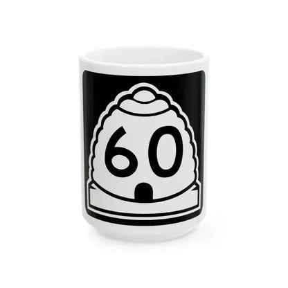 Utah 60 (Utah) (Road Sign) White Coffee Mug 15oz - Go Mug Yourself