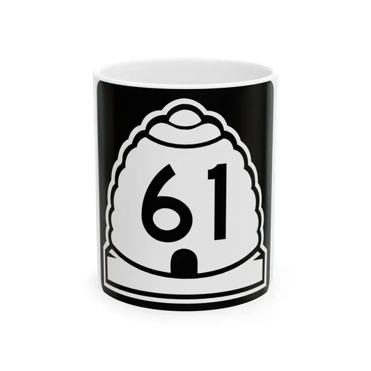 Utah 61 (Utah) (Road Sign) White Coffee Mug 11oz - Go Mug Yourself