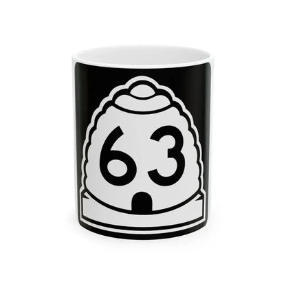 Utah 63 (Utah) (Road Sign) White Coffee Mug 11oz - Go Mug Yourself