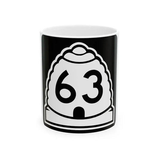 Utah 63 (Utah) (Road Sign) White Coffee Mug 11oz - Go Mug Yourself