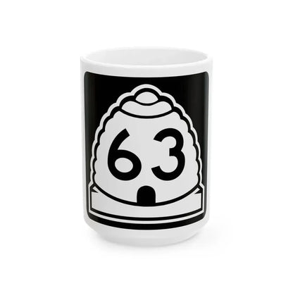 Utah 63 (Utah) (Road Sign) White Coffee Mug 15oz - Go Mug Yourself
