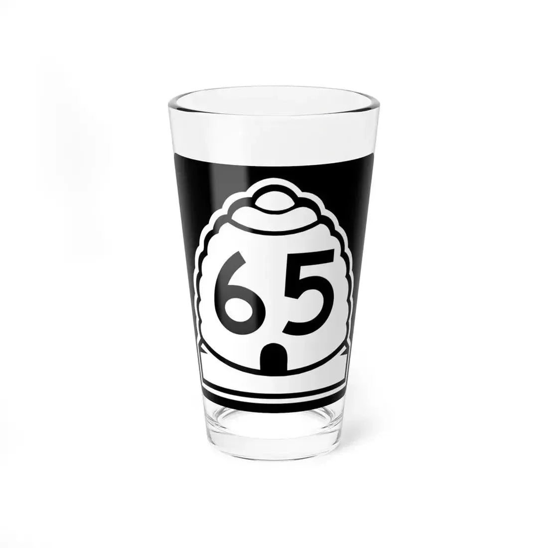 Utah 65 (Utah) (Road Sign) Pint Glass 16oz 16oz - Go Mug Yourself