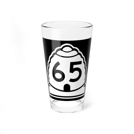 Utah 65 (Utah) (Road Sign) Pint Glss 16oz 16oz - Go Mug Yourself