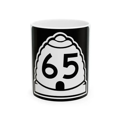 Utah 65 (Utah) (Road Sign) White Coffee Mug 11oz - Go Mug Yourself