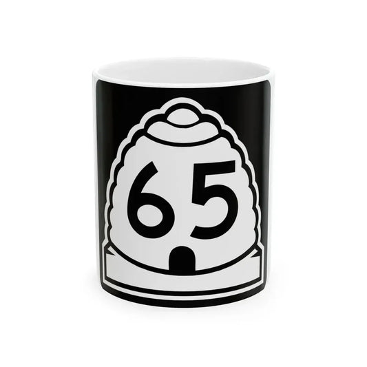 Utah 65 (Utah) (Road Sign) White Coffee Mug 11oz - Go Mug Yourself