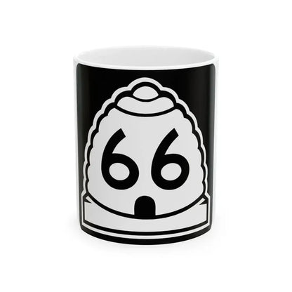 Utah 66 (Utah) (Road Sign) White Coffee Mug 11oz - Go Mug Yourself