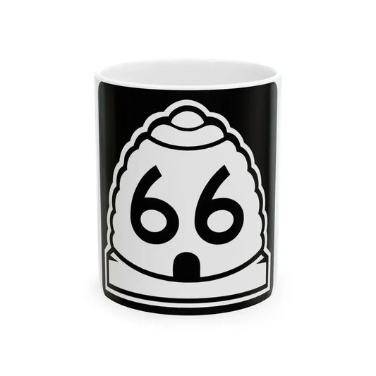 Utah 66 (Utah) (Road Sign) White Coffee Mug 11oz - Go Mug Yourself