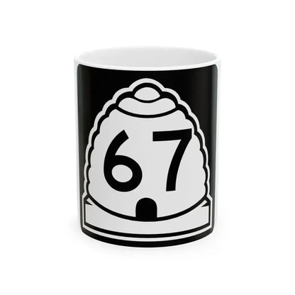 Utah 67 (Utah) (Road Sign) White Coffee Mug 11oz - Go Mug Yourself