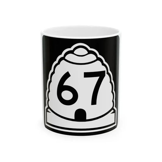 Utah 67 (Utah) (Road Sign) White Coffee Mug 11oz - Go Mug Yourself