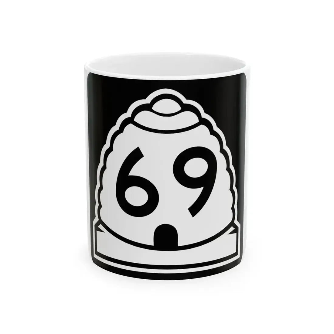 Utah 69 (Utah) (Road Sign) White Coffee Mug 11oz - Go Mug Yourself