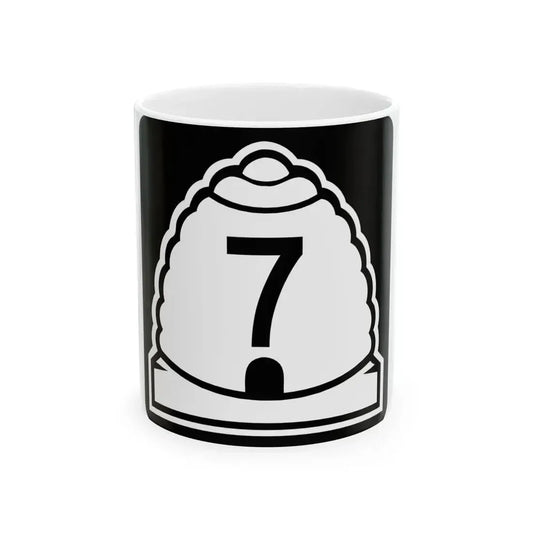 Utah 7 (Utah) (Road Sign) White Coffee Mug 11oz - Go Mug Yourself