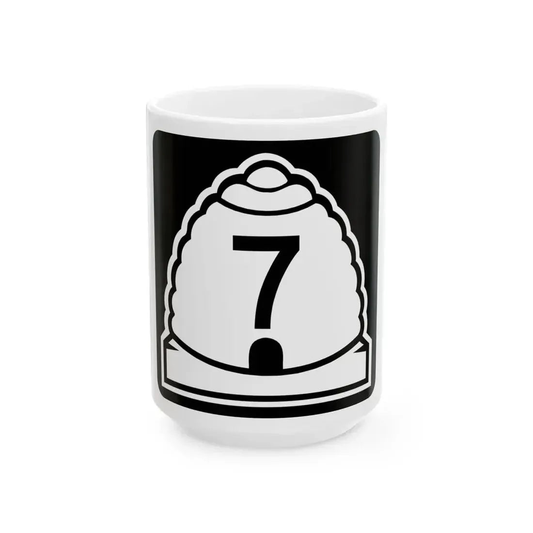 Utah 7 (Utah) (Road Sign) White Coffee Mug 15oz - Go Mug Yourself